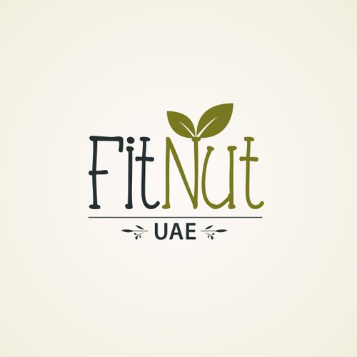 Design a relatable logo for FitNut UAE, a community focused Fitness and Nutrition Brand