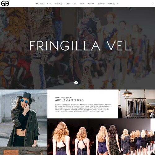 Web design for a fashion boutique