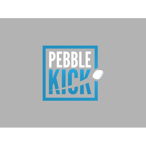 Pebble Kick- Fresh logo for a gaming company 