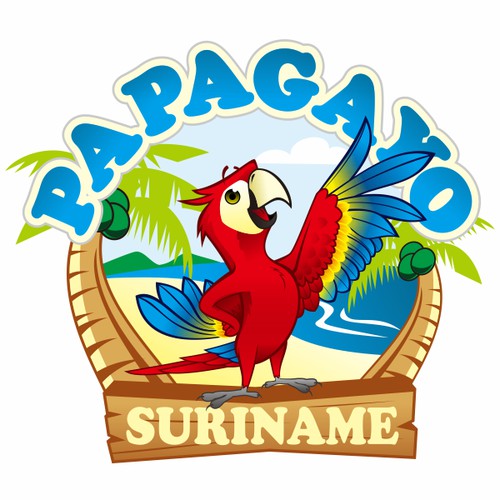 Create a capturing Amazon parrot illustration for Papagayo, a weekly activity newsletter.
