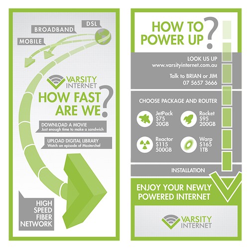 Infographic Flyer for Varsity Internet