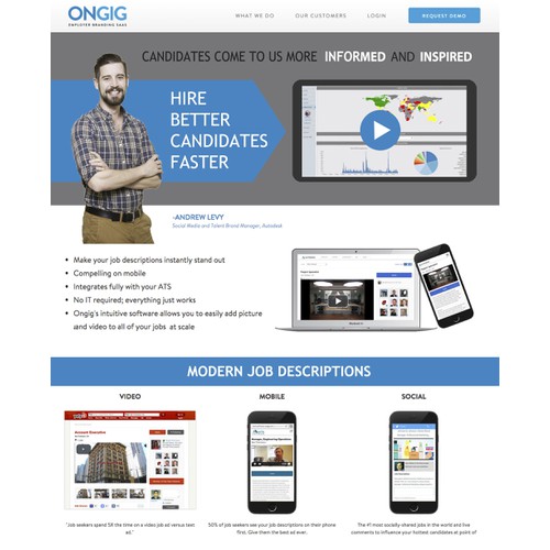 Place our new video on the Ongig home page!