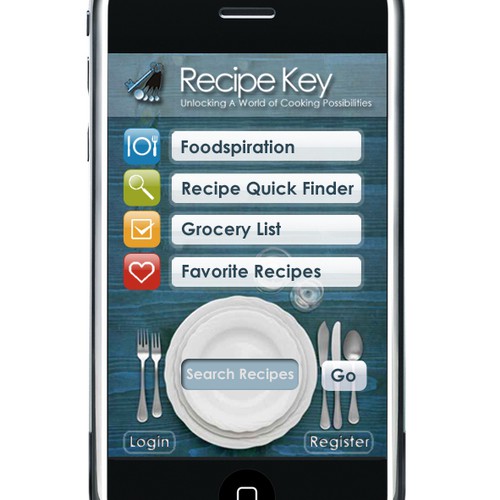 Recipe Key iPhone App & Icon