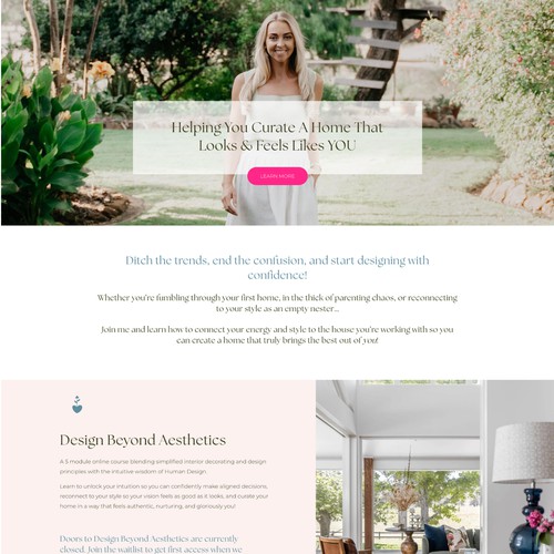 Website for Interior Designer & Human Design Coach