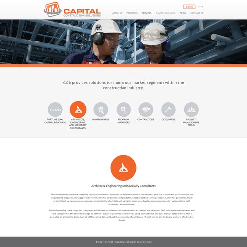 Start-up, Mobile Based Construction Company's Website