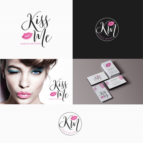 Logo for Kiss Me makeup artistry