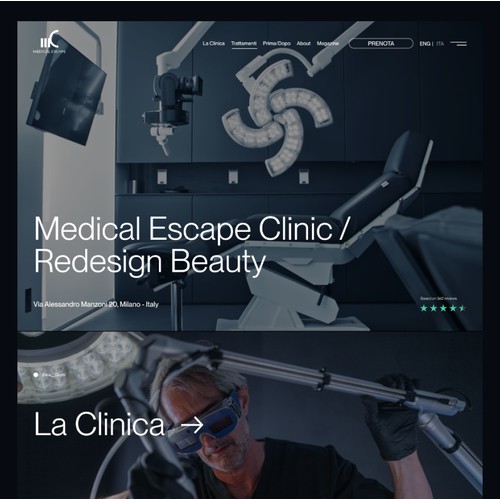 Medical Escape Clinic Website Design