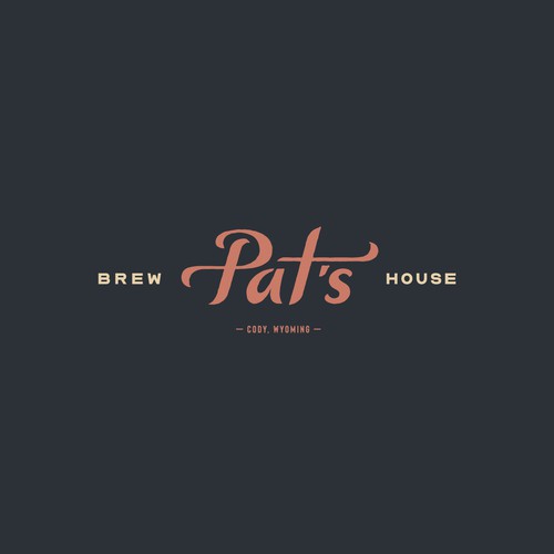 Hand lettered logo for a brew house in Wyoming