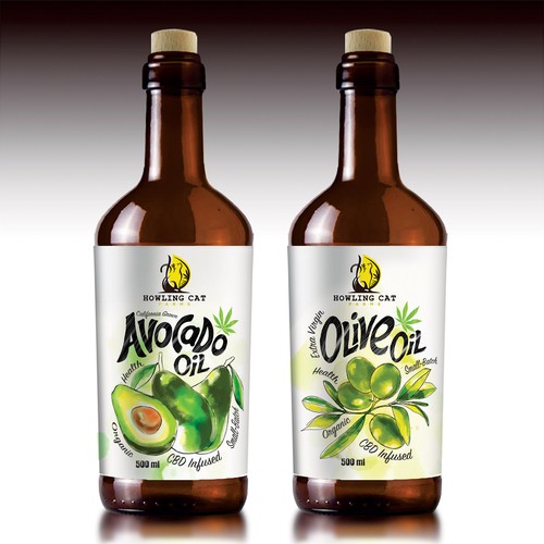 olive and avocado oil label