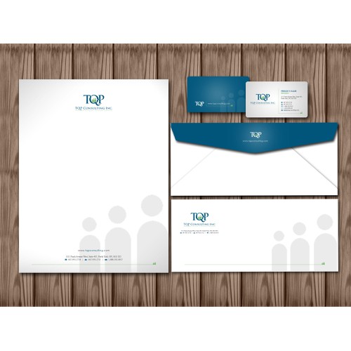 Create the next stationery for TQP (Top Quality Personnel ) Consulting Inc.