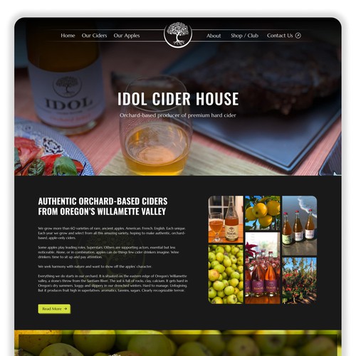 Website Redesign for a Craft Cider Maker