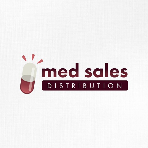Med Sales Distribution Logotype Composition