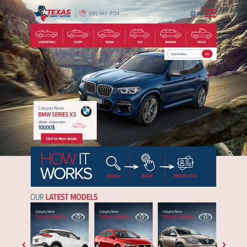 Texas Motors website design