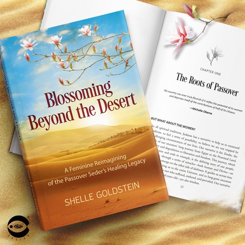 Book cover and typesetting for “Blossoming Beyond the Desert” by Shelle Goldstein