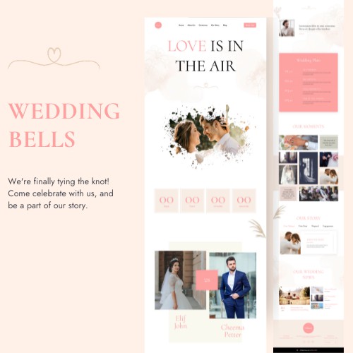 Wedding Bells Landing Page In Figma | UI/UX Design