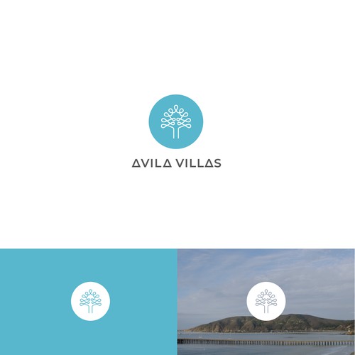 modern logo for a lake shore villa