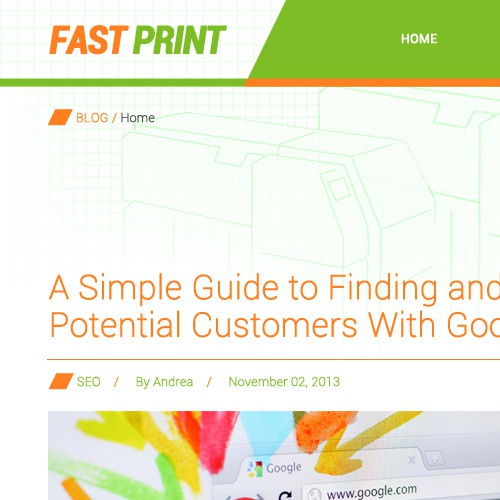 Fast Print Blog Page Design
