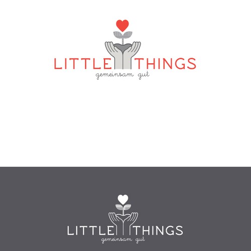 logo for a local charity shop - calmingly simple, with a hint of hope and care for fellow humans