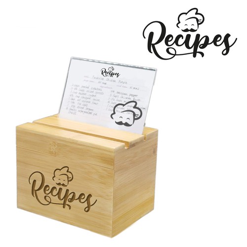 design for wooden recipe box