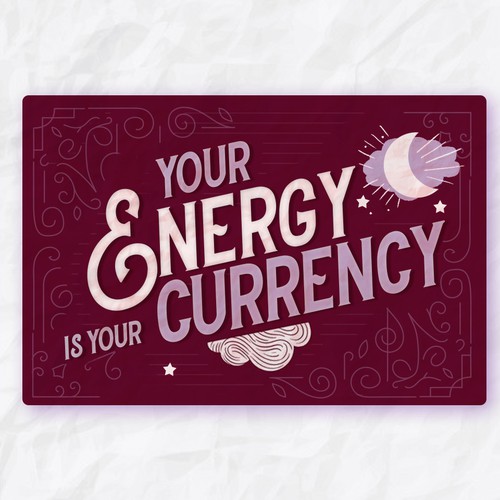 Typography design for a sticker