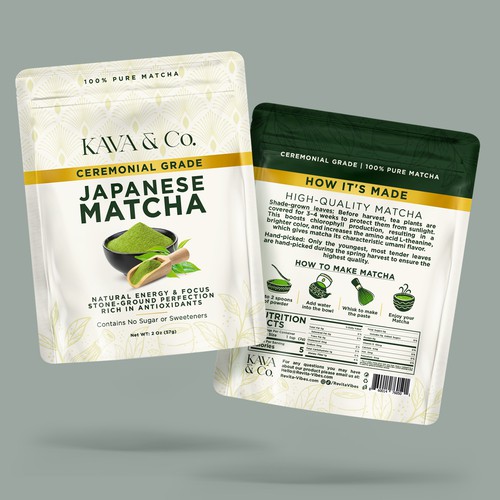 Matcha Powder Bag Design