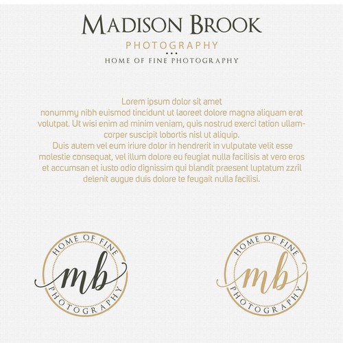 Classy, elegant yet catchy rebranding for a wedding and portrait photographic studio