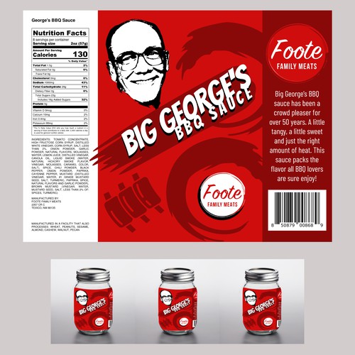 Bold concept for BBQ sauce label