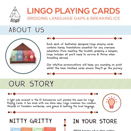 Lingo Playing cards Flyer