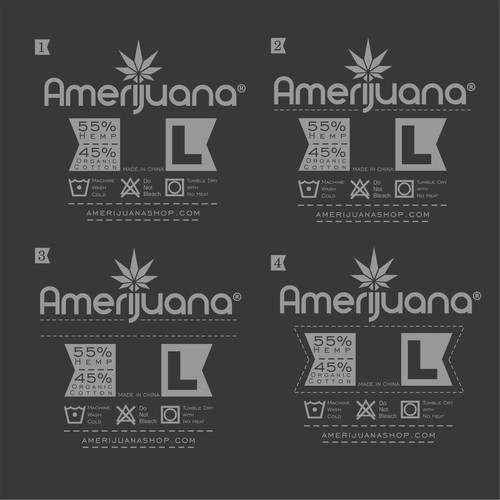 label for amerijuana t-shirt