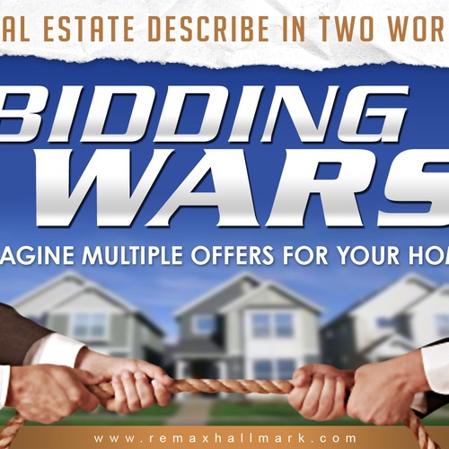 Real Estate Post Card, front only named "BIDDING WARS"