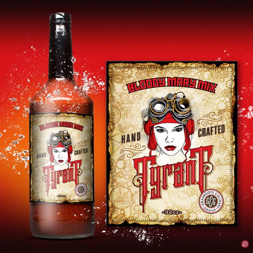 Bloody Mary mix label design