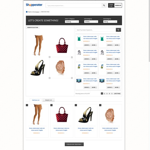 Shopperater needs a new website design