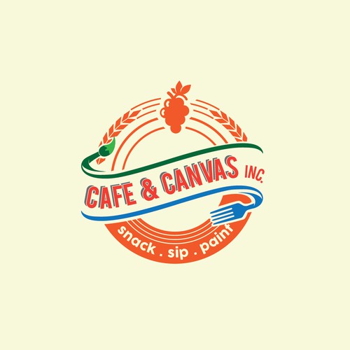 a vintage style logo for a cafe