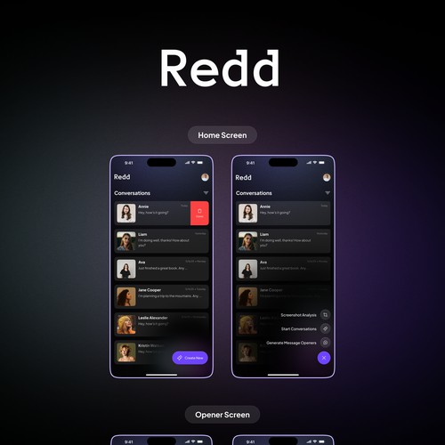 AI Dating Conversation app design