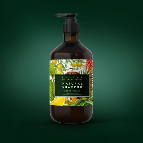 botanical shampoo label