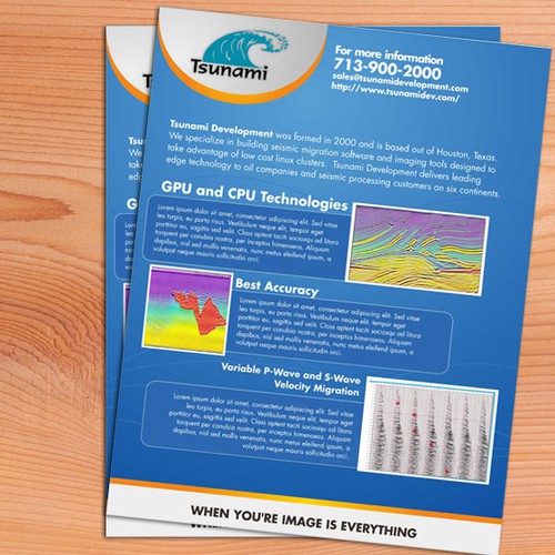 Flyer design for Tsunami development