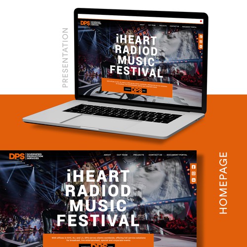 Website design proposal for an Event Agency