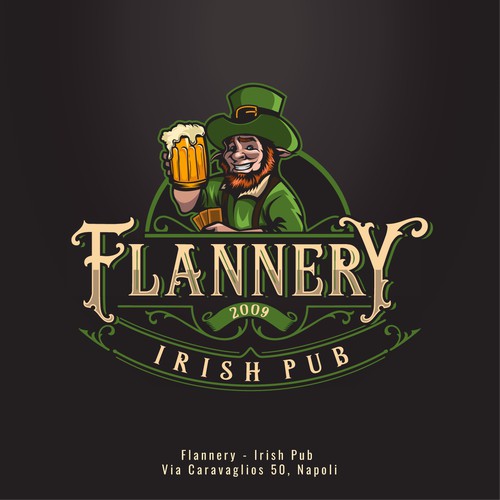 Flannery, Irish Pub | Logo design.