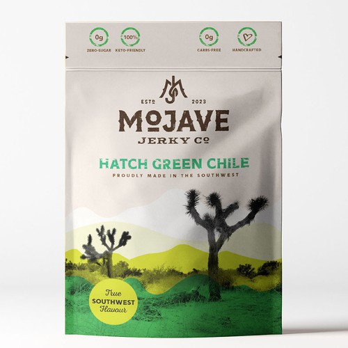 Mojave Beef Jerky Label Inspired by the Southwest