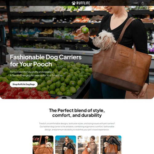 Ecommerce for Dog Carrier bag