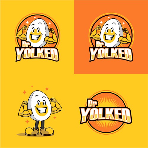 Dr Yolked logo design