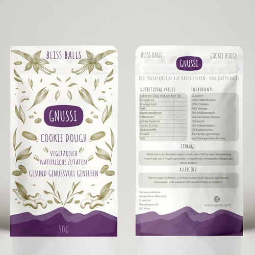 Energy balls packaging 