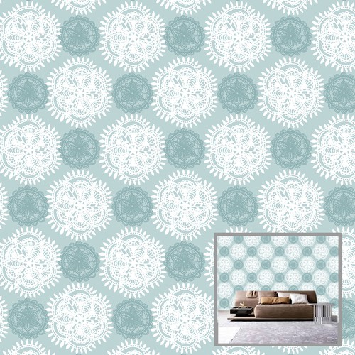 Elegant mint design for wallpaper