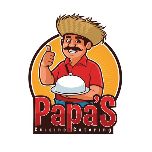 Awesome Catering mascot logo