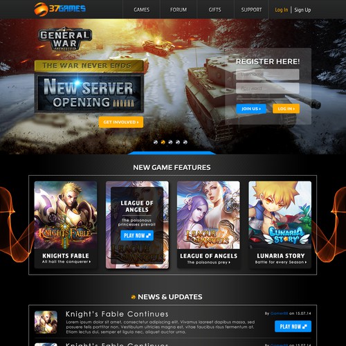 Create a Gaming Website!