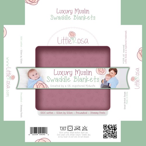 Baby Muslin Cloth - Box Packaging (Little Rosa)