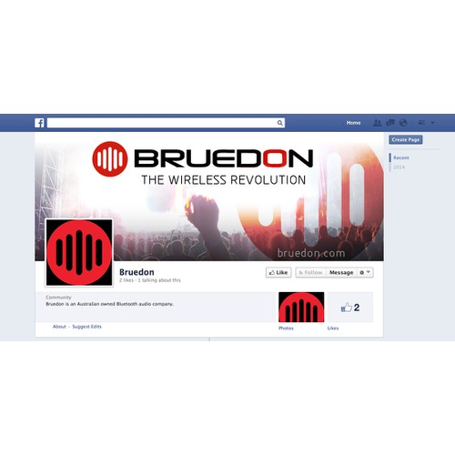 Facebook cover for Bluetooth speaker company!