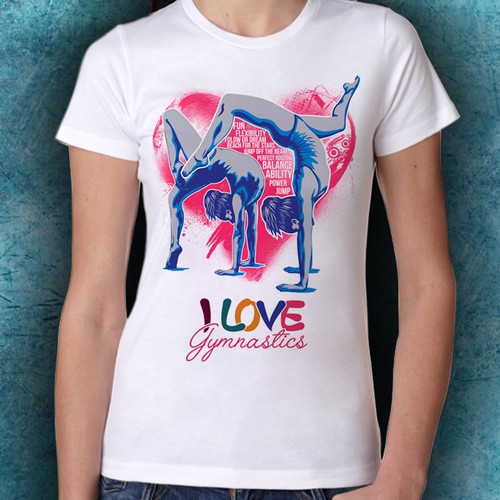 Amazing T-Shirt design for young girl gymnasts