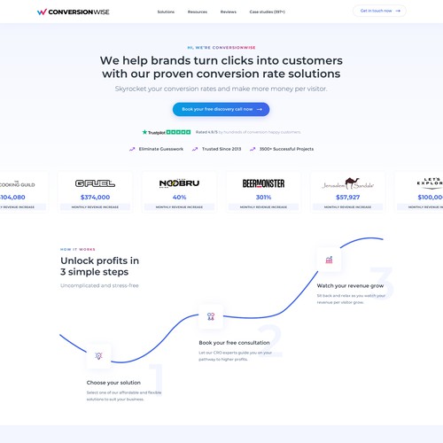 Redesign Conversion rate company homepage for fresh looks