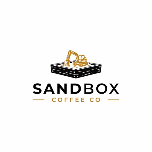 Rustic Construction-Themed Logo Concept for SandBox Coffee Co.